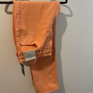 Orange Abercrombie 90’s straight jeans. BRAND NEW with tags.